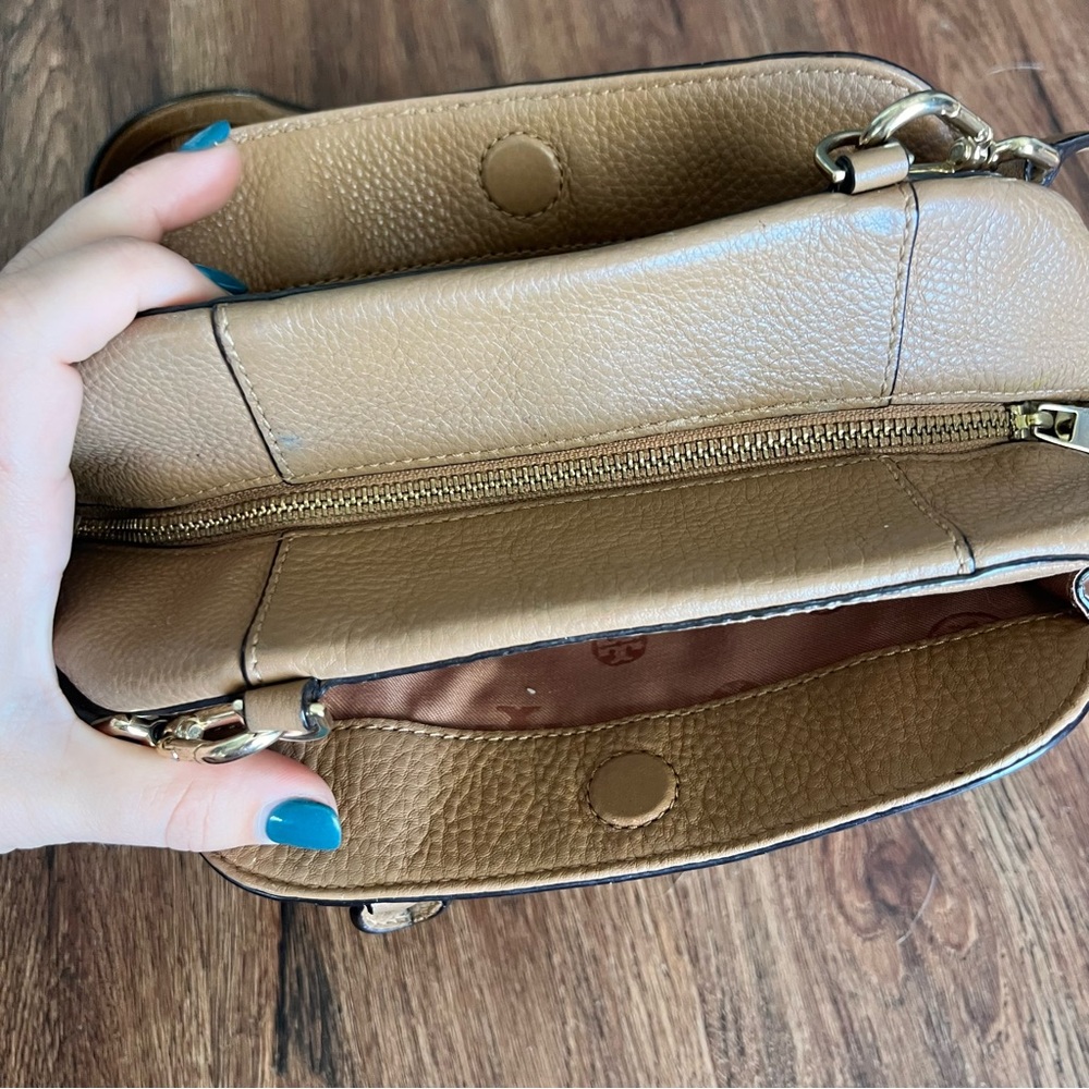 Tory Burch -  Caramel Leather - Handbag - Crossbody Bag - Picture 9 of 11